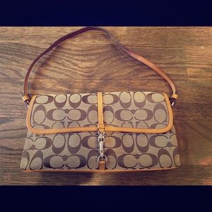 COACH CC Logo Beige Small Clutch Bag # H2J-6348